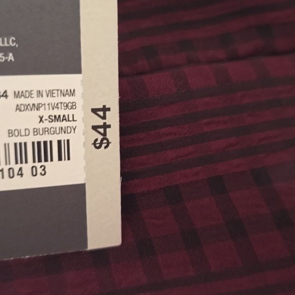 WORTHINGTON BRAND WOMENS BURGUNDY & BLACK SHORT SLEEVES BLOUSE TOP SIZE SMALL - Picture 5 of 14